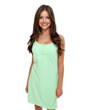 Angelina Terry Dress - Lime Sherbet