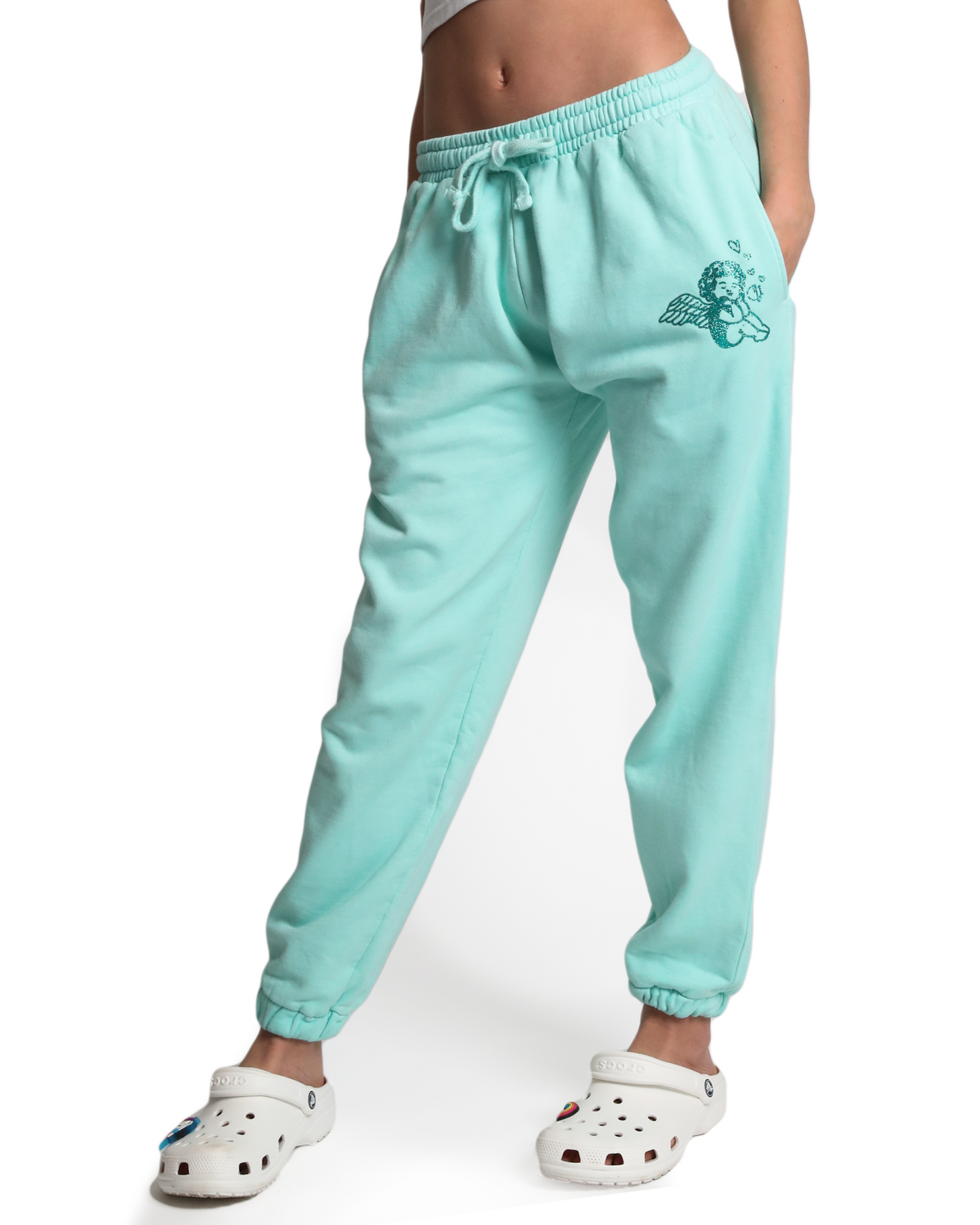 Cupid Cutie Glitter Trackpant Mint Gelati Jeans