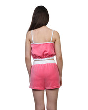 Gelati Couture Velour Patch Pocket Short - Strawberry
