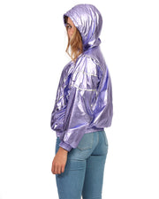 Arabella Metallic Slicker Jacket - Purple